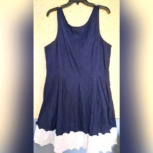 NWT Navy Blue and White Tommy Hilfiger Sleeveless Dress with Pockets